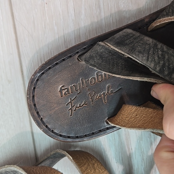 Farylrobin By Free People Women Gladiator Hobo boho Leather Sandals shoes sz 9 - Picture 6 of 10
